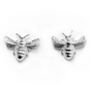 3D Bumble Bee Sterling Silver Stud Earrings, thumbnail 2 of 5