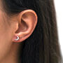Sterling Silver Moon Stud Earrings, thumbnail 1 of 4