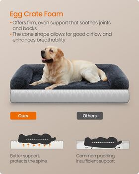 Dog Bed Egg Crate Foam Pet Bed Washable Cover, 5 of 8