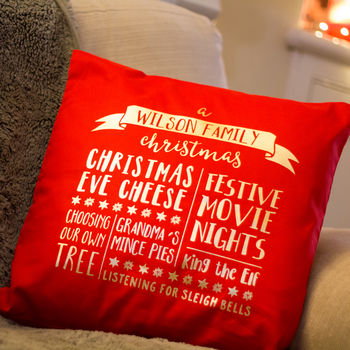 Family Christmas Personalised Cushion, 2 of 5