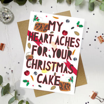 Personalised 'Christmas Cake' Funny Christmas Card, 2 of 3