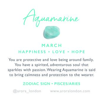 March Birthstone Aquamarine Crystal Necklace, 5 of 5