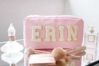 Bridesmaid Gift Cosmetic Bags With Glitter Letters, 5 of 9