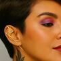 Lightning Bolt Gold Plated Silver Geometric Ear Cuff, thumbnail 2 of 4