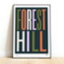Forest Hill Typographic Print, thumbnail 2 of 5