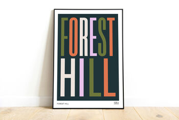 Forest Hill Typographic Print, 2 of 5