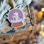 Merry Christmas House Snow Globe Tree Decoration, thumbnail 2 of 3