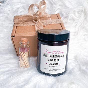 New Baby Pregnancy Announcement Candle Gift Set, 3 of 9