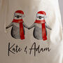 Personalised Penguin Couple Santa Sack, thumbnail 2 of 2