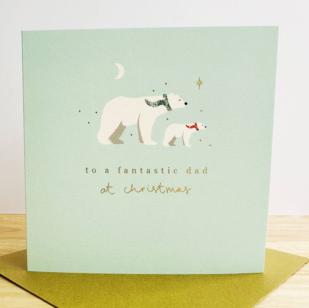 Luxury Gold Foil Christmas Card Dad