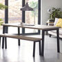 Holme Industrial Dining Table And Bench, thumbnail 1 of 9