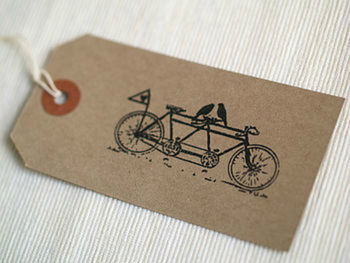 Tandem Bike Wedding Stamp, 3 of 3