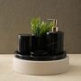 Black Marble Bathroom Set With Round Tray – Four Piece, thumbnail 1 of 2