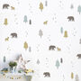 Bears And Trees Repeat Pattern Wall Stickers, thumbnail 2 of 5