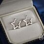 Sterling Silver Star Huggie Hoop Earrings, thumbnail 5 of 12