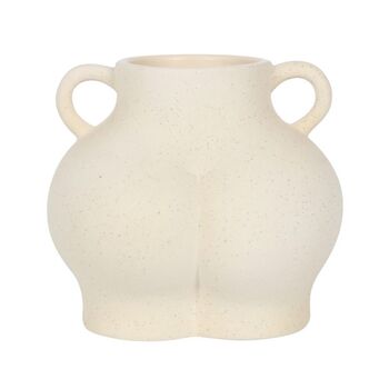 Cream Speckle Bum Plant Pot, 2 of 3