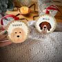 Personalised Christmas Dog Scallop Pattern Tree Decoration, thumbnail 3 of 12