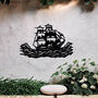 Sailing Ship Metal Wall Art For Nautical Garden And Home Decor Gift, thumbnail 5 of 10