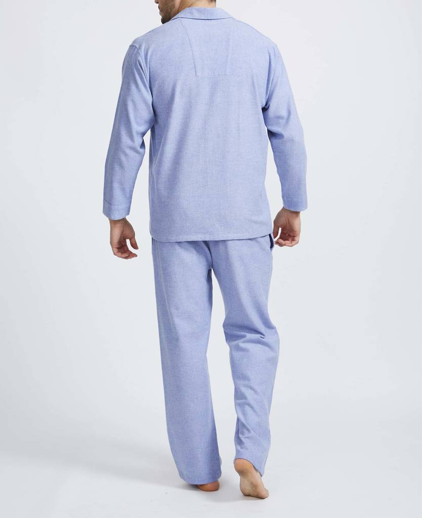 Men's Pyjamas Staffordshire Blue Flannel By BRITISH BOXERS ...