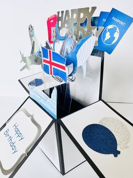 Iceland Themed 3D Birthday Card, 5 of 7