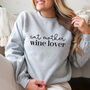 Cat Mother Wine Lover Ladies Sweatshirt, thumbnail 1 of 2