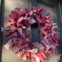 Handmade Pink Velvet Wreath, thumbnail 2 of 6