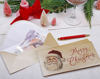 Christmas Money Envelopes With Santa Design For Gift Cards, Concert Tickets And Vouchers, 3 of 3