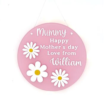 Personalised Happy Mothers Day Daisy Plaque, Letterbox Gift, 4 of 8