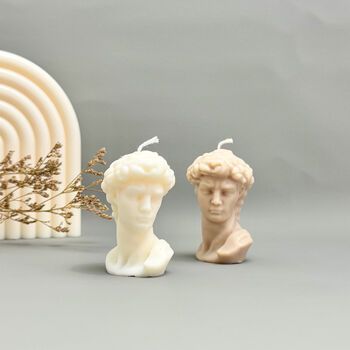 Statue Of David Bust Candle Roman Sculpture Gift, 3 of 11