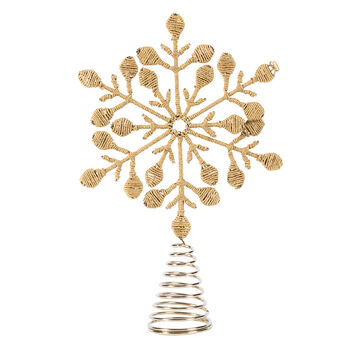 Jute Snowflake Christmas Tree Topper, 2 of 5