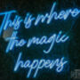 'This Is Where The Magic Happens' Neon LED Sign, thumbnail 6 of 8