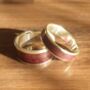 Silver And Purpleheart Wood Inlay Ring, thumbnail 1 of 5