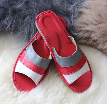 Woman's Red Slip On Slippers, 4 of 8