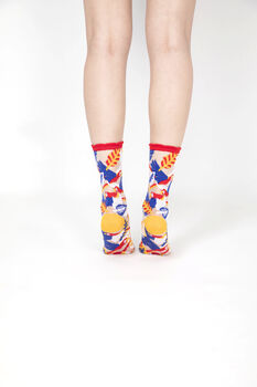 Parrot Sheer Socks Red Cuff, 4 of 5
