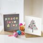 Pack Of Eight Bright Embossed Christmas Cards, thumbnail 1 of 5