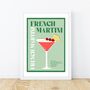French Martini Cocktail Poster, thumbnail 4 of 6