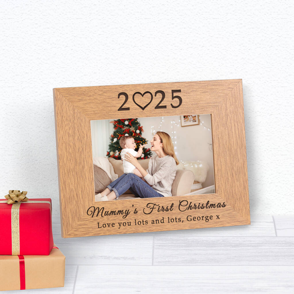 Personalised Mummy's First Christmas Picture Frame, 1 of 4