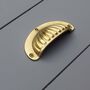 Brass Scalloped Cup Handle, thumbnail 6 of 6