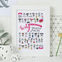 Personalised 40th Ruby Wedding Anniversary Print, thumbnail 1 of 9