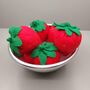 Punnet Of Six Handmade Felt Strawberries, thumbnail 1 of 7