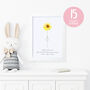 Personalised Watercolour Flower 'New Baby’ A4 Print, thumbnail 1 of 3