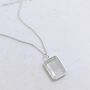 The Faceted Rectangle Blue Topaz Necklace, Silver, thumbnail 2 of 8