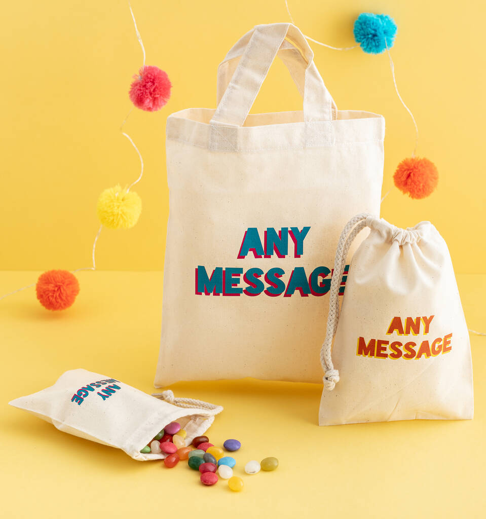 Bold Font Any Message Gift Bag