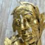 Abstract Couple Sculpture With Gold Leaf Detail Gift Ornament, thumbnail 3 of 9