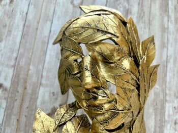 Abstract Couple Sculpture With Gold Leaf Detail Gift Ornament, 3 of 9