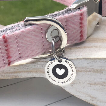 Personalised Heart Dog ID Name Tag, 3 of 3