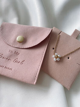 Flower Girl Necklace 18k Gold Plated, 3 of 3