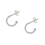 Twisted Bead End Hook Earrings Sterling Silver, thumbnail 2 of 7
