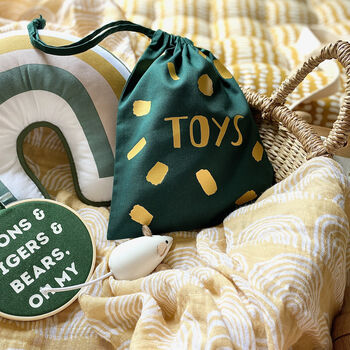 Personalised Brush Stroke Toy Storage Bag, 4 of 5