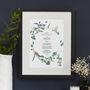 Blue Floral Anniversary Personalised Print, thumbnail 4 of 9